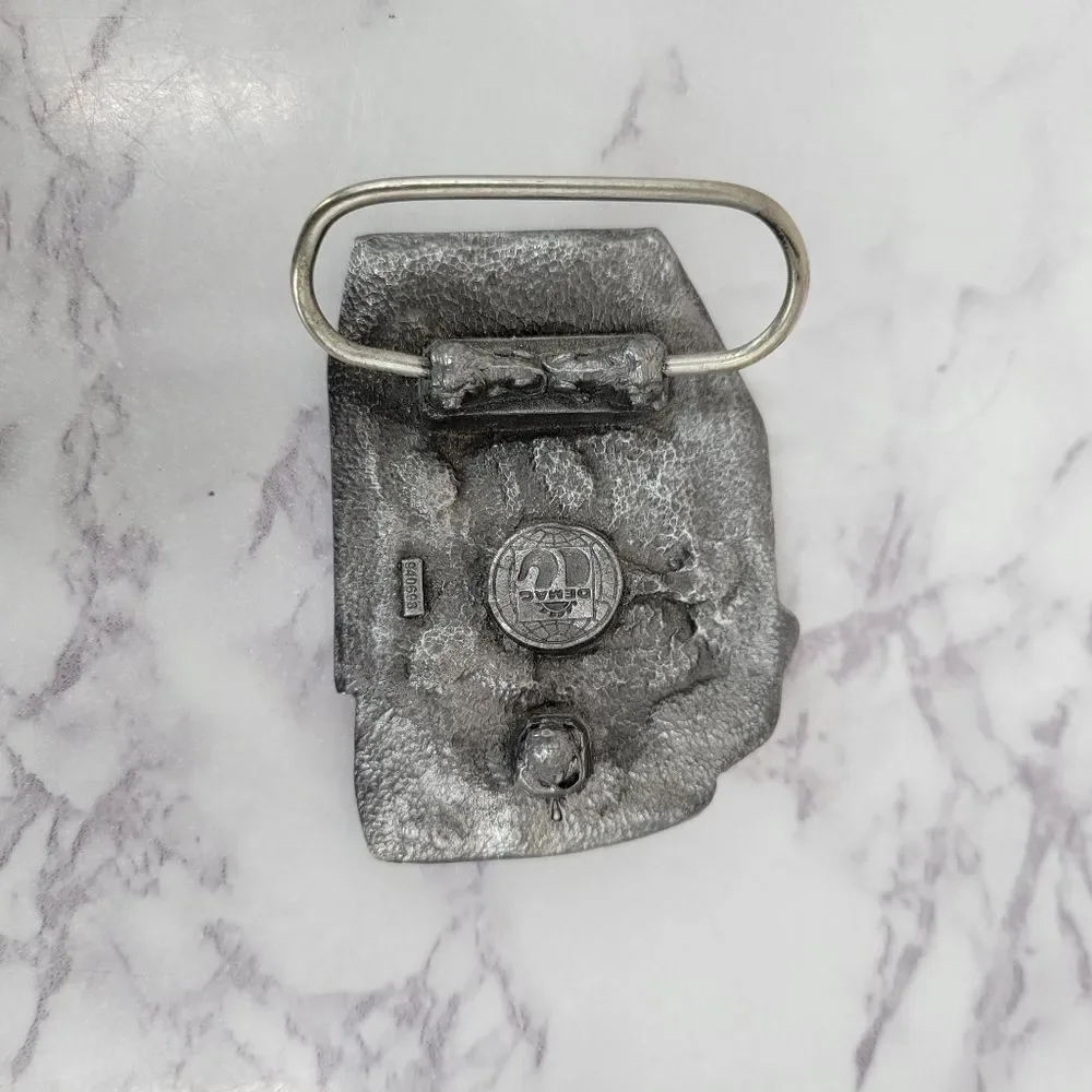Demag Front Power Shovel Excavator Mining Mine 1980s Vintage Belt Buckle